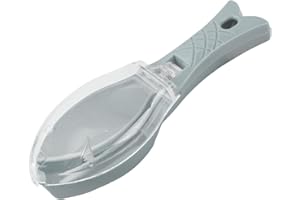 Tabanzhe Fish Clean Scales-Fish Scale Scraping Brush Fish Skin Scraper Remover Plastic Fish Scales Peeler Cleaner with Cover Fish Scaler Kitchen Cooking Tools(Blue)