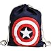 Produktbild Captain America Sportbag mit Logo zum Marvel Comic Elbenwald blau