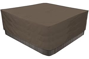 GÉNÉRIQUE Bache Spa ImperméAble, Couverture Spa, Housse De Protection pour Bain À Remous Étanche À La Poussière Et Coupe Vent pour Jacuzzi Extérieur, Terrasse-Coffee Café||231x231x90cm