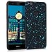 Produktbild kwmobile Hülle für Huawei P10 Lite - Backcover Case Handy Schutzhülle Kunststoff - Hardcase Cover Sprenkel Design Blau Schwarz