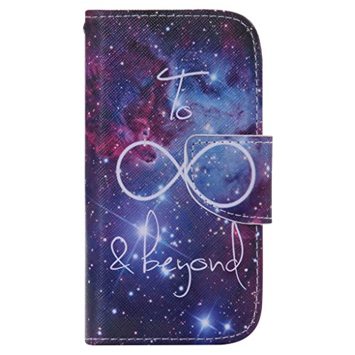 Samsung Galaxy S4 Mini Hülle + Frei Hartglas Displayschutzfolie, BoxTii® Lederhülle Leder Tasche Schutzhülle Case für Samsung Galaxy S4 Mini mit Kartenfächern Magnetverschluss und Ständer Funktion (#5 Blau) - 2