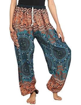 Lofbaz Pantaloni Coulisse da Donna Harem Boemo bohemien Casual Aladdin Spiaggia