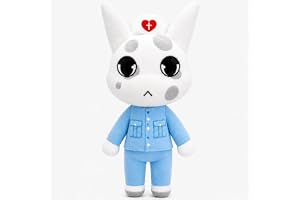 Animal Hospital Plysch 25 cm Spel-inspirerat samlarleksak (Nurse2) | Spelinspirerad hospital plyschset med PP bomull, broderidetaljer och säker rollspel samlare design