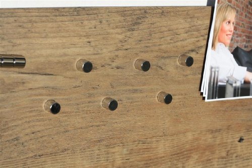 Magnettafel/Magnetboard in Holz-Optik: Eiche „Cognac“, Pinnwand aus Vinyl mit Stahl-Rückseite, 100cm x 22,5cm - 4