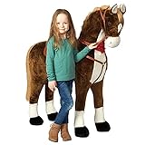 RIESIG ♥ Mit einer Kopfhöhe von ca. 125 cm und einer Schulterhöhe von ca. 90 cm ist dieses Riesen XXL Stehpferd zum draufsitzen fast ein lebensgroßes Pony