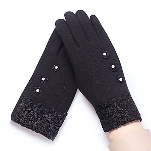Gloves,Tefamore Fashion Womens Touch Screen Winter Outdoor Sport Warm Gloves (Black)