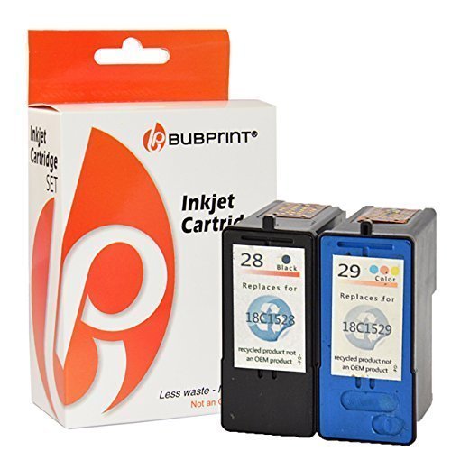 2 Druckerpatronen kompatibel für Lexmark 28 + 29 XL Black + Color