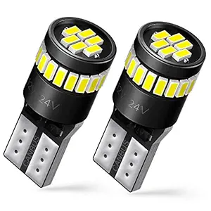 CLOUDSALE ; Your Store. Your Place Super Bright LED Bulbs 10 24-SMD 6000K Dome License Plate Lights for Car, White - Pack of 2