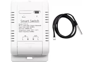 MHCOZY Sensore del regolatore di temperatura WIFI, telecomando dell'app tuya Interruttore intelligente 16A, monitoraggio dell'energia in tempo reale, lavoro con Alexa Google home