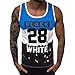 Produktbild Hanomes Sommer Brief Print Sport Tank Top atmungsaktives Ärmellos T-Shirt Casual Sportshirt Slim Fit Muskelshirt Basic Rundhals Fitness T-Shirt Trend Tee 2019