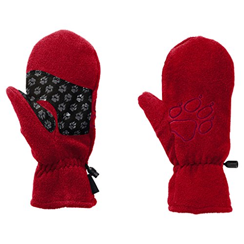 Preisvergleich Produktbild JACK WOLFSKIN Handschuhe FLEECE MITTEN KIDS, ruby red, 116, 1901871-2505116
