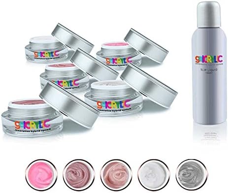 Gelcrylic Value Set of 5 x 15ml + Pair Liquid 100 ml
