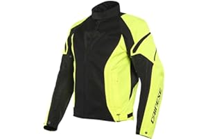 Dainese Air Crono 2 Tex Giacca tessile moto Nero/Giallo 50