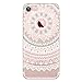 Price comparison product image iPhone 7 Case Clear, UCMDA Ultra Slim Soft TPU Silicone Back Rubber Bumper Protector Cover Case for iPhone 7--White Mint Tribal Mandala