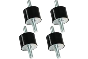 Selyse 4 Stück M10 Gummischwingungsdämpfer, Stoßdämpfer Silentblock, Gummi-Metall-Isolatoren, Vibrationsdämpfer für Autos, Boote, Maschinen,VV 30 x 40 mm, M10 Gewinde