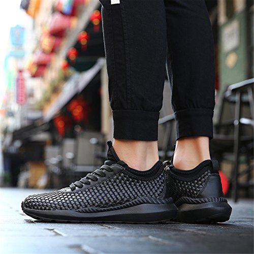 UBFen Sportschuhe Herren Laufschuhe Sneakers Turnschuhe Casual Atmungsaktives Sport Fitnessschuhe Trainers Schuhe Running Indoor Outdoorschuhe Weiß Schwarz - 8