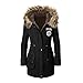 Produktbild ABsoar Jacke Damen Mantel Frauen warme Winter Cotton Fleece gefütterte Parka Kunstpelz Mantel Trenchcoat Outwear Kapuzenjacke