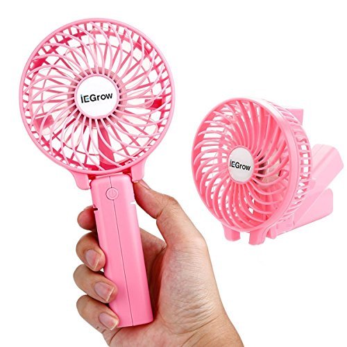 Preisvergleich Produktbild iEGrow USB-Tischventilator, leistungsstark rosa