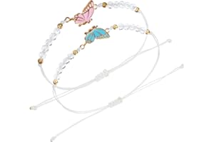 YUXIANLB Lot de 2 bracelets d'amitié BFF - Réglables - Pour meilleure amie - Cadeau pour adolescente - Pour anniversaire, Saint-Valentin, fête des amies