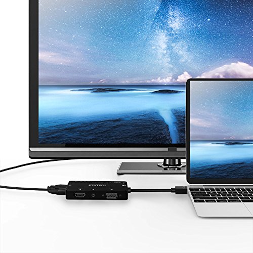 4 in 1 Mini DisplayPort Adapter, SOWTECH Vergoldet 4 in 1 Mini DP / Mini DisplayPort auf HDMI, DVI, VGA, Audio Male zu Female Kabel HDTV Adapter Konverter - 6