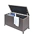 Produktbild Kissenbox wasserdicht Polyrattan 270L Braun Auflagenbox Gartenbox Gartentruhe Aufbewahrungsbox