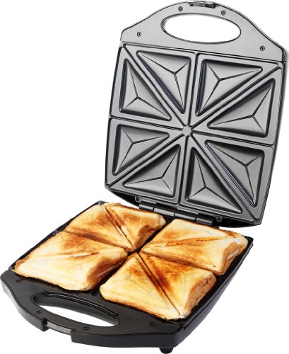 ECG S199 Quattro Sanwichmaker 4er Toaster 8 Dreieckige Sandwiches 1100W Edestahldesign - 3