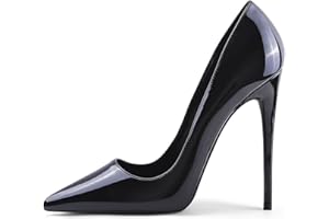 Zhabtuc Scarpe Tacco a Spillo con Strass Donna, Sexy Brillantini Scarpe Décolleté 12cm Paillettes Tacchi Alti Classici a Punta