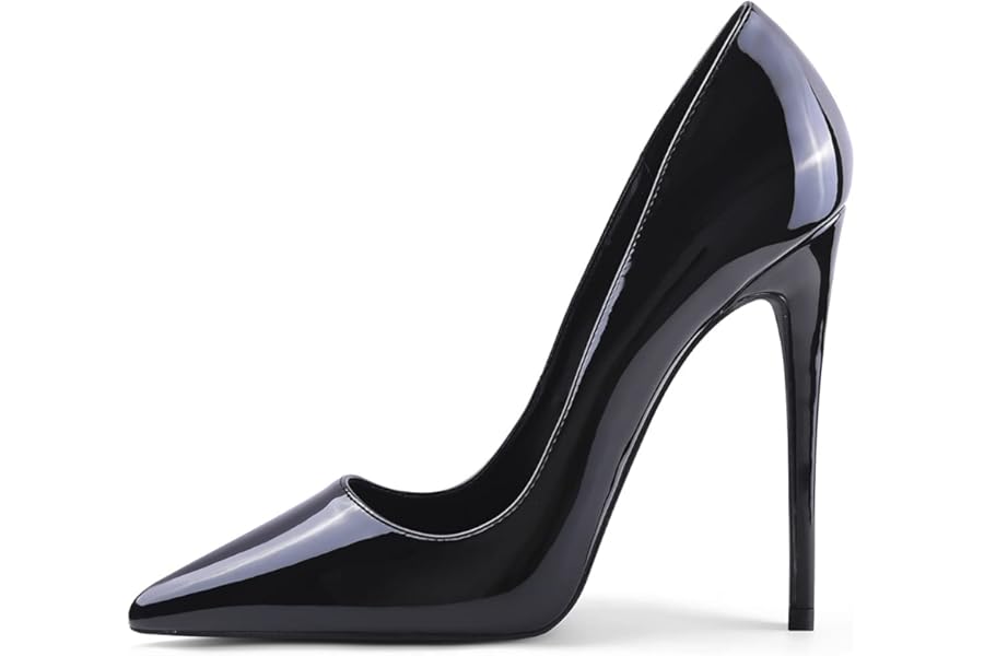 Zhabtuc Women's Stiletto Heel with Rhinestones Sexy Glitter Pumps 12 cm Sequins High Heels Classic Pointed Toe