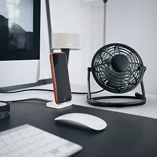 CSL – USB Ventilator | Tischventilator / Fan / Lüfter | optimal für den Schreibtisch inkl. An/Aus-Schalter | PC / MAC / Notebook | in schwarz - 5