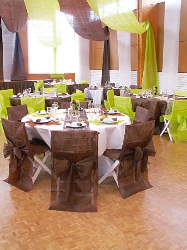 Stuhlhussen Vlies weiß Einweghussen für Hochzeit, Party und Event 10 Stück Palandi® - 7