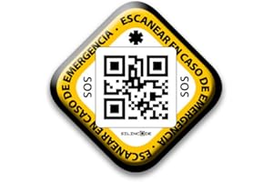 Stiker Adhesivo Silincode Qr SOS para Emergencia, Inteligente, Asistencia médica, Sanitaria, Socorro, Alerta, Accidente, Seguridad, Identificación, historial médico y contactos para avisar