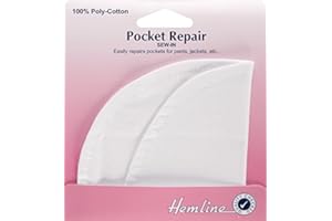 Hemline - Poches de Rechange - à Coudre - Blanc - 23x15cm