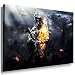Produktbild Battlefield Game Leinwandbild LaraArt Bilder Mehrfarbig Wandbild 120 x 80 cm