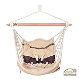 Bella Chica Luxuriöse Baby Hängematte und Kinderhängesessel gesteppt weichgepolstert (Farbe Cacao)