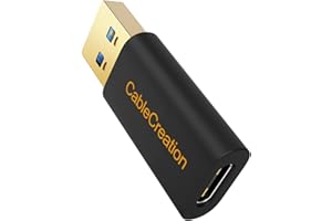 CableCreation USB C auf USB Adapter, USB 3.0 Stecker zu USB C Buchse Konverter, Kompatibel mit Laptops Logitech StreamCam VR Link Adapter zum Aufladen