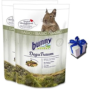 2 x 3,2 kg Bunny Nature Degu Traum Basic Degufutter mit Vitalstoffen + Geschenk