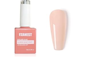 FZANEST Nude Naturelle Rubber Base Builder Gel,6 en 1 Construction Ongle UV, Gummy Rubber base Pose Americaine, Colle Faux Ongles,Allonge Et Répare Nail Manucure 15ML