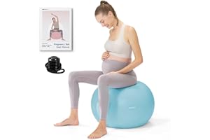 YOTTOY Pregnancy Birthing Ball, 1.8mm Thick Yoga Ball for Prenatal Exercise & Labor Preparation, Includes Pump