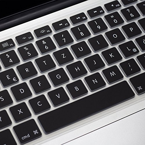 Silikon Tastaturschutz, HOOMIL Hauchdünner Tastatur Schutzfolie [Deutsches Layout] für Apple MacBook Air 13“/ Pro Retina 13“ – Schwarz - 4