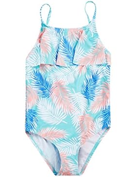 Attraco Mädchen Zweiteiliger Badeanzug Zick Zack Gestreift Two Piece Tankini Mit Slip