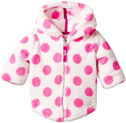 Kite Kids Baby-Girls Lilliput Fleece Polka Dot Hoodie, Off-White (Cream), 3-6 Months (Manufacturer Size:3-6 Months)