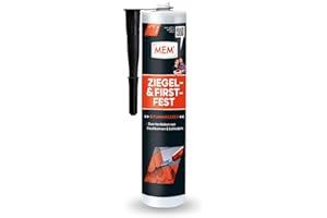 MEM Ziegel- und Firstfest, Lösemittelfreier Bitumenkaltklebestoff, Besonders hohe Klebkraft, Für Schindeln und Bitumen-Dachbahnen, Dunkelbraun, 445 g