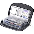 SHOPEE 1pcs 22 Slot Memory Card Storage Carrying Pouch Case Holder Wallet for CF/SD/SDHC/MS/DS, Black