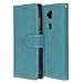 Produktbild Huawei G8 / G7 Plus Hülle, Chreey Matt Leder Tasche Retro Handyhülle Magnet Flip Case mit Kartenfach Geldbörse Schutzhülle Etui [Blau]