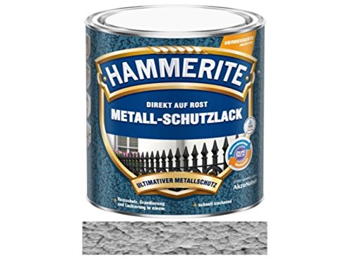 250 ml Hammerite Direkt auf Rost Metall-Schutzlack Silbergrau, Hammerschlag