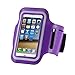 Price comparison product image Cell Phone Armband: 5.7 Inch Case for iPhone 7 Plus, 6/6S Plus, S8, PIxel XL, All Galaxy Note Phones.etc. CaseHQ Adjustable Reflective Velcro Workout Band, Key Holder & Screen Protector (purple)