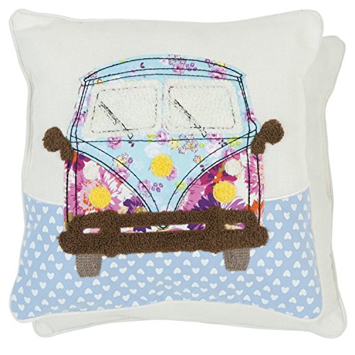 Clayre & Eef KG005.004 Kissen Zierkissen Bus ca. 25 x 25 cm