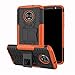 Produktbild AyiHuan Moto G6 Plus Hülle, [Heavy Duty Serie] Outdoor Shock Fallschutz Dual Layer Armor Case Schutzhülle mit Rückseite ausklappbare Ständer Bumper für Moto G6 Plus,orange