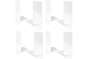 Deefongo Lot de 8 serre-livres en métal - 20,5 x 13,5 x 9,3 cm - Pour l'école, le bureau et la maison