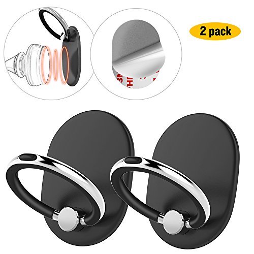 Telefon Handy Ring Halterung Handys Zubehör Ständer 360°drehbar Kickstand Finger Griff Halter für Tablets Smartphones (Schwarz-2pack) Telefon Handy Ring Halterung Handys Zubehör Ständer 360°drehbar Kickstand Finger Griff Halter für Tablets Smartphones (Schwarz-2pack)